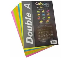 Double_A Spalvotas Neon popierius Double A, 75g, A4, 100 lapų, Rainbow 4, 5 Neon spalvų