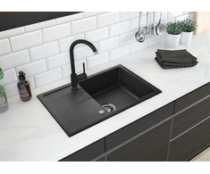 Deante granitinė virtuvinė plautuvė Deante Leda ZRD 2113, Graphite