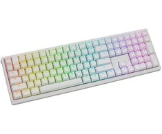 Ducky Zero 6108 Pure Baltas belaidė žaidimų klaviatūra – MX2A Raudona US išdėstymas