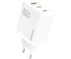 Dudao A29 65W GaN laidinis įkroviklis 2 x USB-C + 1 x USB-A – baltos spalvos