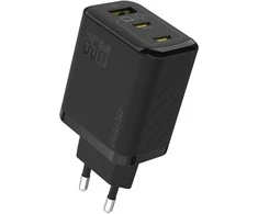 Dudao A29 65W GaN laidinis įkroviklis 2 x USB-C + 1 x USB-A – juodos spalvos