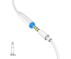 Dudao L16i garso adapteris Lightning su mini lizdu 3.5 mm (baltas)
