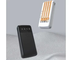 Dudao K6Pro Universal 10000mAh Power Bank su USB kabeliu, USB Type C, Lightning baltos spalvos (K6Pro-baltos spalvos)