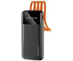 „Dudao K6Pro“ universalus 10 000 mAh maitinimo blokas su USB kabeliu, USB tipas C, žaibo juodas (K6Pro-juodas)