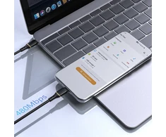 Dudao L25X USB-C - Lightning laidas 1 m 30 W su minkštu silikoniniu apvadu - juodas