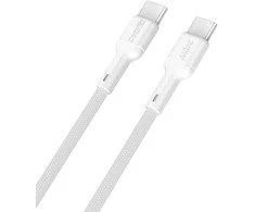 Dudao L9C Max 240W PD USB-C – USB-C 2m kabelis – baltos spalvos