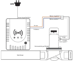 Dujų jutiklio komplektas PNI GD-01 ir PNI V-02 solenoidas, kodas 2014172