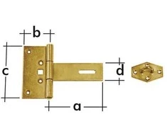 Durų skląstis Domax 613201/871101, geltona, 150 mm x 100 mm