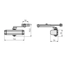 Durų uždarytuvas Abus AC7023, 40 – 80 kg
