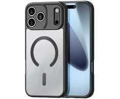 Dux Ducis AIMO Mag dėklas skirtas Apple iPhone 17 Pro suderinamas su MagSafe – juodos spalvos
