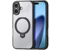 Dux Ducis Aimo Mag dėklas su Magnetic Ring and Stand skirtas Apple iPhone 17 – juodos spalvos