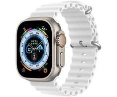 Dux Ducis Apyrankė Apple Watch 9 / 8 / 7 / 6 / 5 / 4 / 3 / 2 / SE (45 / 44 / 42mm) silikoninėBand Bracelet baltos spalvos (OceanWave Version)