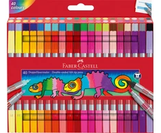 Dvipusiai flomasteriai Faber-Castell, 40 spalvų