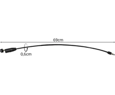 XQMAX Dviračio spyna su raktu, 65 cm juoda