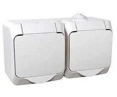 Dvivietis kištukinis lizdas SCHNEIDER CEDAR PLUS, IP44