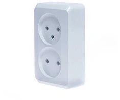 Schneider Electric Dvivietis kištukinis lizdas SCHNEIDER PRIMA, baltos spalvos