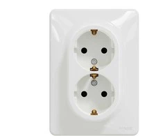 Dvivietis kištukinis lizdas SCHNEIDER SEDNA DESIGN,baltos sp