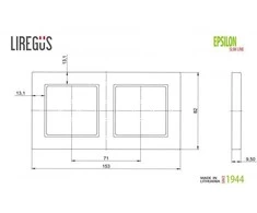 Liregus 2-vietis rėmelis EPSILON SLIM LINE, antracito sp.