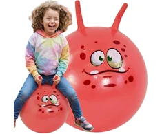 Eddy Toys Rožinė šokinėjimo kamuolys su rageliais