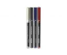 Ednet Multi Media Markers 4pcs, juodas, mėlynas, red and Eraser, 64082