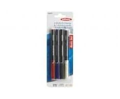 Ednet Multi Media Markers 4pcs, juodas, mėlynas, red and Eraser, 64082