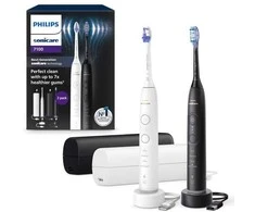 Elektriniai dantų šepetėliai Philips Sonicare 7100 HX7429/02, 2 vnt., juodas ir baltas
