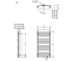 Elektrinis rankšluosčių džiovintuvas TERMA D01 50 x 96 cm