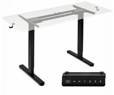 Elektrinis stalo rėmas, aukščio reguliavimas 72-120 cm, stalviršiui iki 160 cm, juodas ModernHome