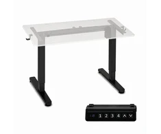 Elektrinis stalo rėmas, reguliuojamas aukštis 72-118 cm, stalviršiui iki 160 cm, juodas ModernHome