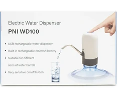 Elektrinis vandens butelio siurblys PNI WD100, įkrovimas per micro USB, 800 mAh baterija, 4W galia