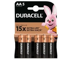 Elementai DURACELL AA/LR06, 1.5V, 5 vnt.