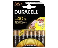Elementai DURACELL AAA/LR03, 1,5V, 8 vnt.