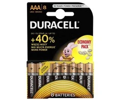 Elementai DURACELL AAA/LR03, 1,5V, 8 vnt.