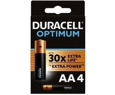 Elementai DURACELL OPTIMUM, AA/LR06, 1.5V, 4 vnt.
