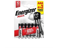 Elementai ENERGIZER AAA/LR03, 1,5V, 6 vnt.