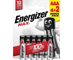 Elementai ENERGIZER AAA/LR03, 1,5V, 6 vnt.