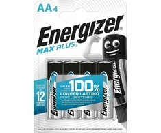 Elementai ENERGIZER MAX PLUS AA/LR06, 1,5V, 4 vnt.