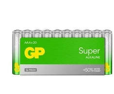 Elementai GP SUPER ALKALINE AAA/LR03, 20 vnt.