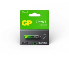 Elementai GP ULTRA+ ALKALINE AAA/LR03, 1,5V, 2 vnt.