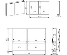 Elita SPINTELĖ SU VEIDRODŽIU BASIC 90 CM