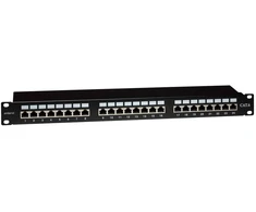 EMITERNET Panel 19″ 24xRJ45 STP cat.6 (1U) with shelf EMS/PPFA674EKS248C6