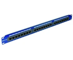 EMITERNET Panel 19″, 24xRJ45 UTP cat.6 (1U) with shelf, mėlynas DCN/PPFA-951K-248-C6