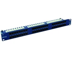 EMITERNET PANEL 19″, 48XRJ45 UTP CAT.6 (1U) WITH SHELF, Mėlynas