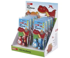 Emos Vaikiškas Žibintuvėlis ant galvos DINO, 1vnt, 2x CR2032, 12lm
