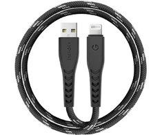 ENERGEA Nyloflex USB – Lightning Kabelis Charge and Sync C89 MFI 1.5m juodos spalvos