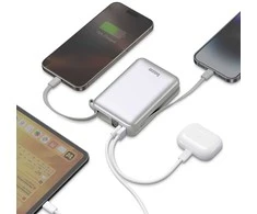 Energea PowerBank 4in1 Bazic Fusion Mini 20000mAh cable USB-C/Lightning pilkos spalvos
