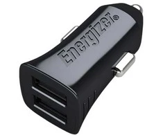 Dėklas Energizer Classic - Car įkroviklis 2x USB-A 2.4A 12W juodos spalvos
