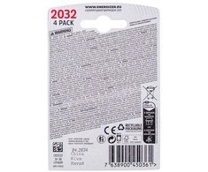 Energizer CR2032 4 vnt. 3V Eco baterijos