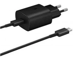 EP-TA800EBE + EP-DA905BBE Samsung 25W Kelioninis įkroviklis + USB-C/USB-C Data kabelis juodos spalvos (OOB Bulk)