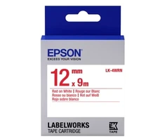 Epson LK-4WRN (C53S654011) Ženklinimo juostelė Standard, Raudona on Baltas 12mm 9m